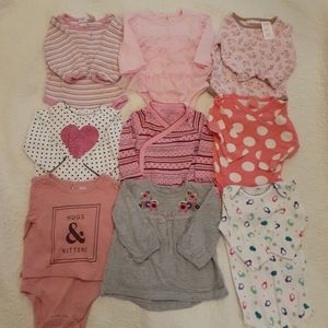 3-6 month girl long sleeves